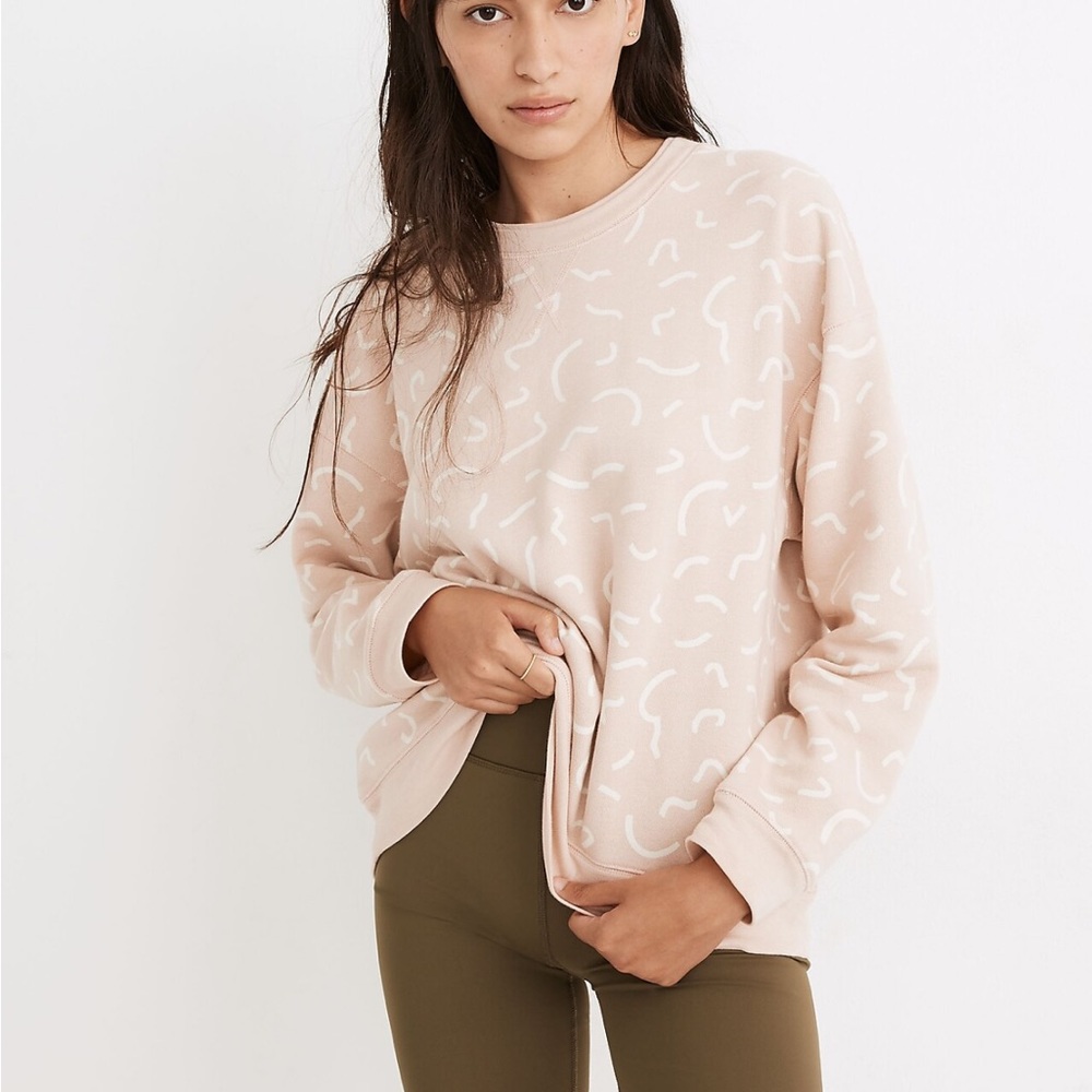 Madewell sweatshirt in bold squiggles EUC